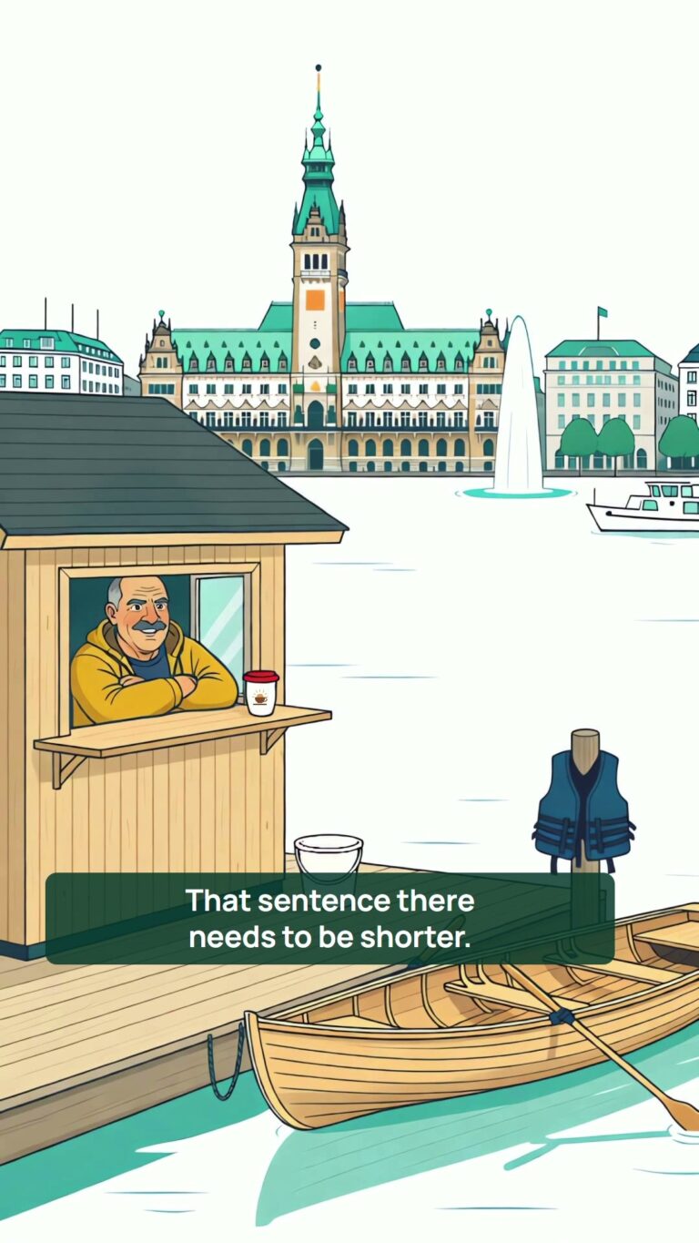 Scene from the fictional KENJTEC explainer: Tell your website what needs to change